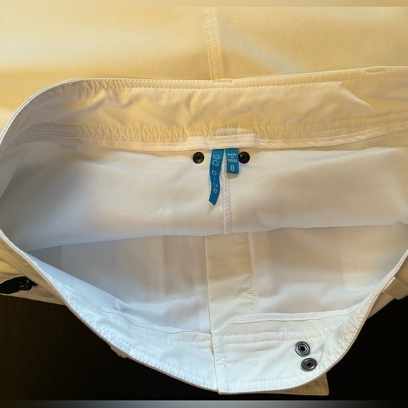 GG Blue white skirt skort w/zip pockets, 2 pleats & back split UPF30 + Sz-8. N18 - Picture 5 of 11